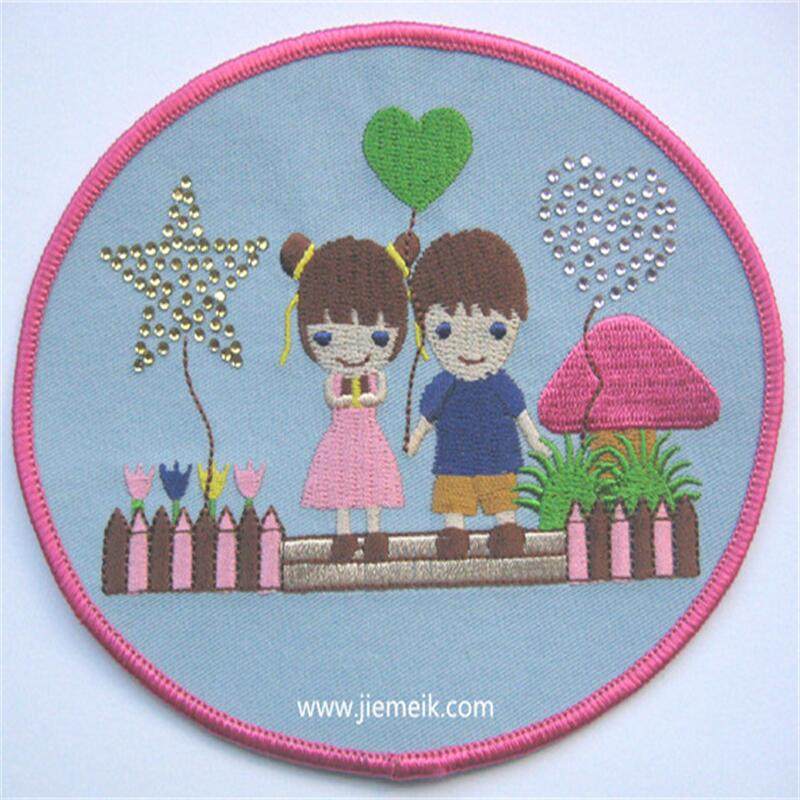 embroidery patch with diamond-22